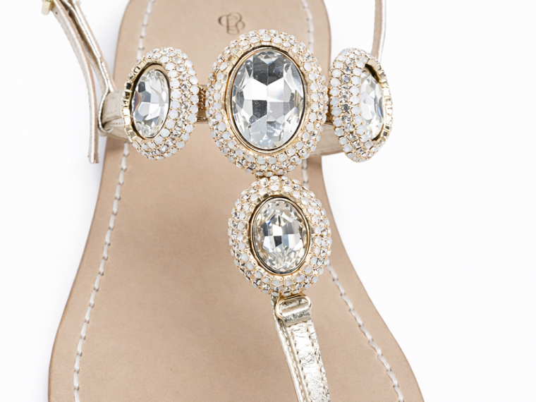 Gloria gold jewel sandals