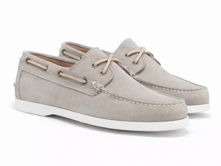 mocassini barca lacci beige...