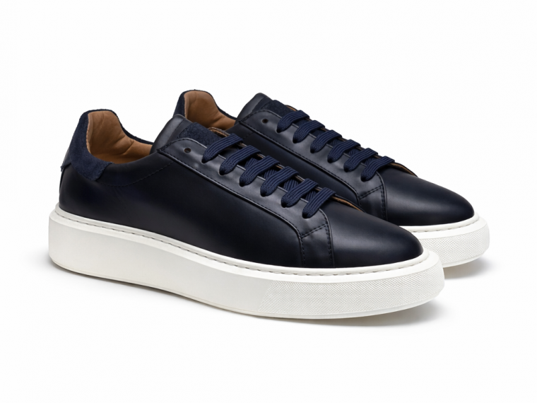 scarpa ginnica uomo pelle blu