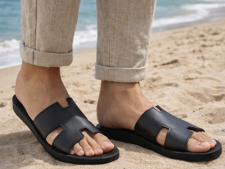 h uomo pelle nera fondo in...