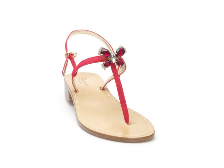 Alice - sandali rossi farfalla