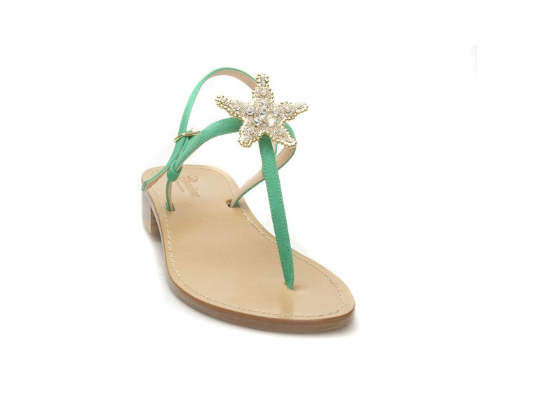 Green suede and starfish...