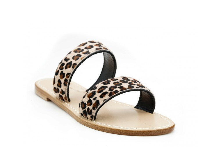 Sandali due fasce animalier