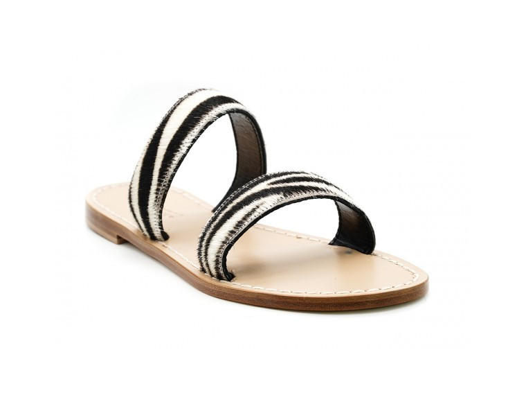 Sandali due fasce zebrate