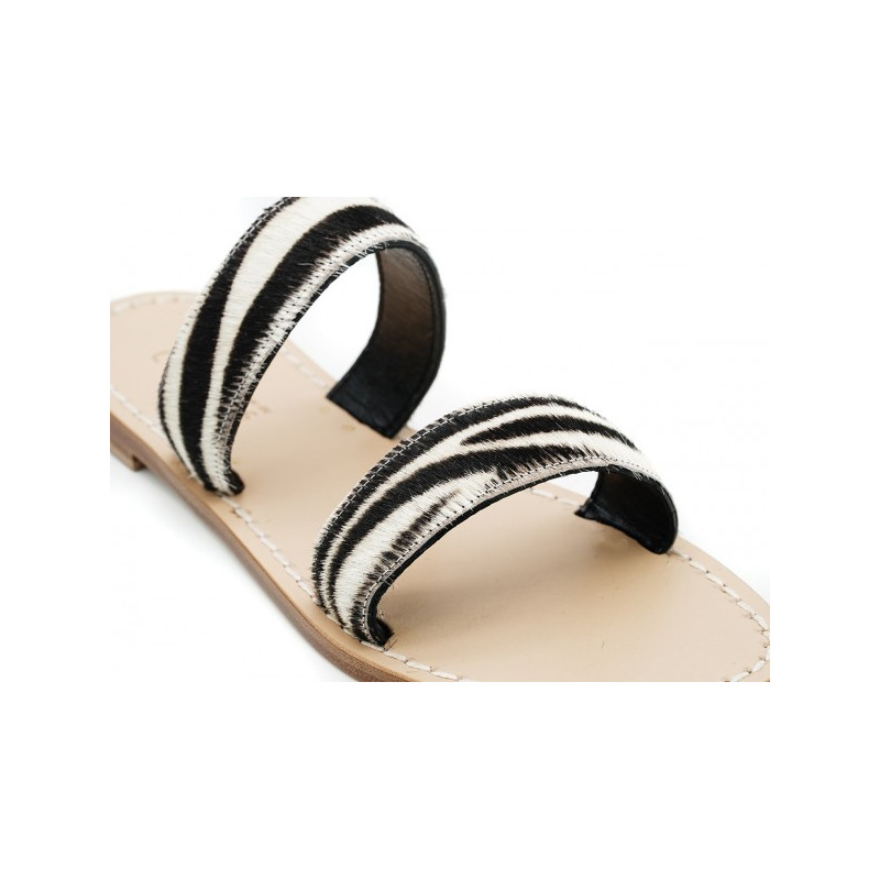 Two zebra stripes sandals