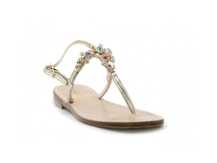 Multicolored jewel sandals
