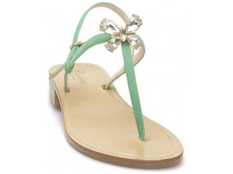 Alice - green flip flops...