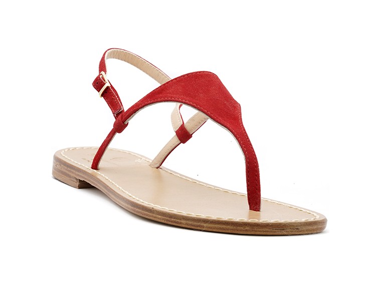 Triangle suede sandals