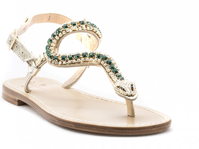 Sandali serpente con pietre...