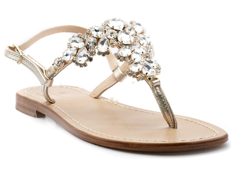Corona - sandali gioiello oro
