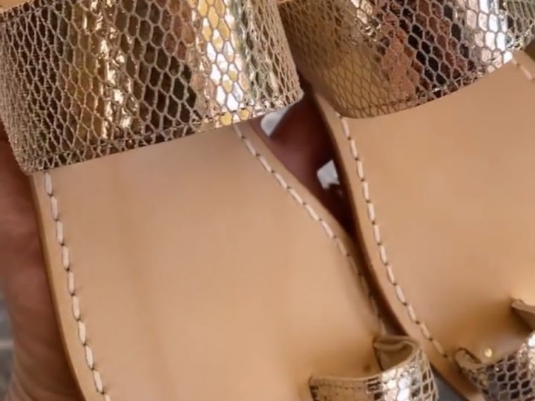 Aura - gold sandals...
