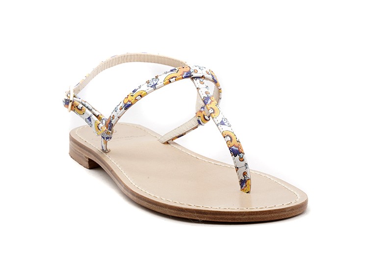 T sandals majolica print