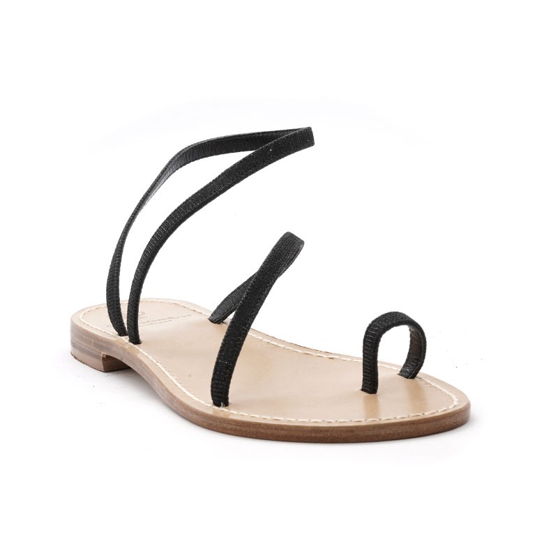 Alessia - Glitter fabric sandals