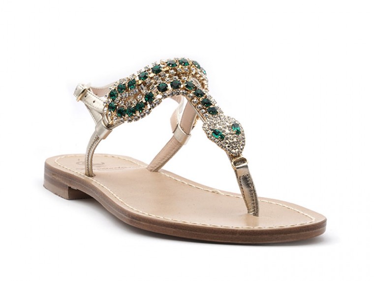 snake thong sandals
