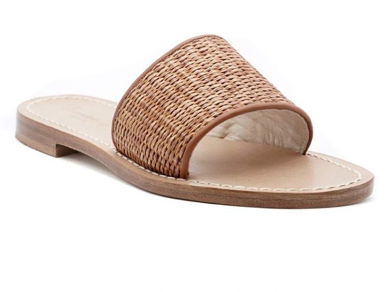 ciabatta in rafia con bordo...