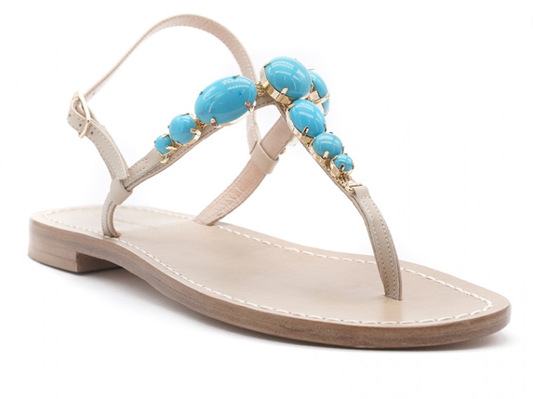 Zelda sandali gioiello con turchese