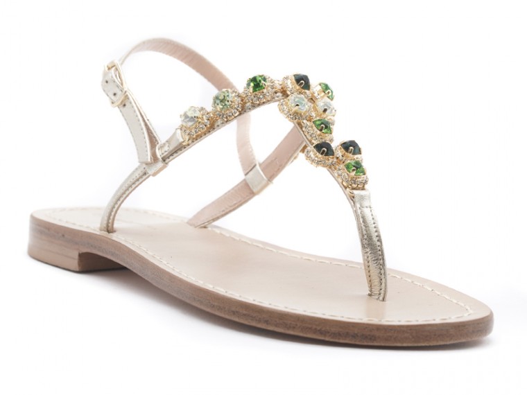grace sandali gioiello green