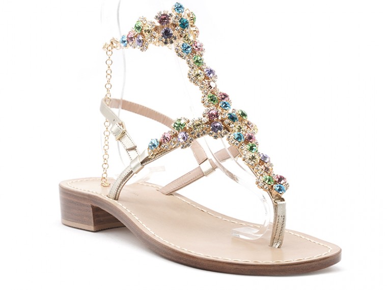 Minerva - gold anklet sandals