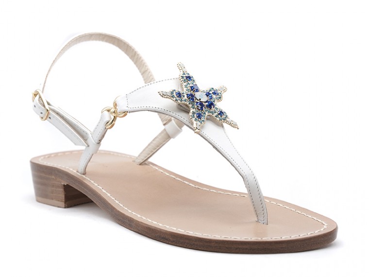 White triangle with starfish