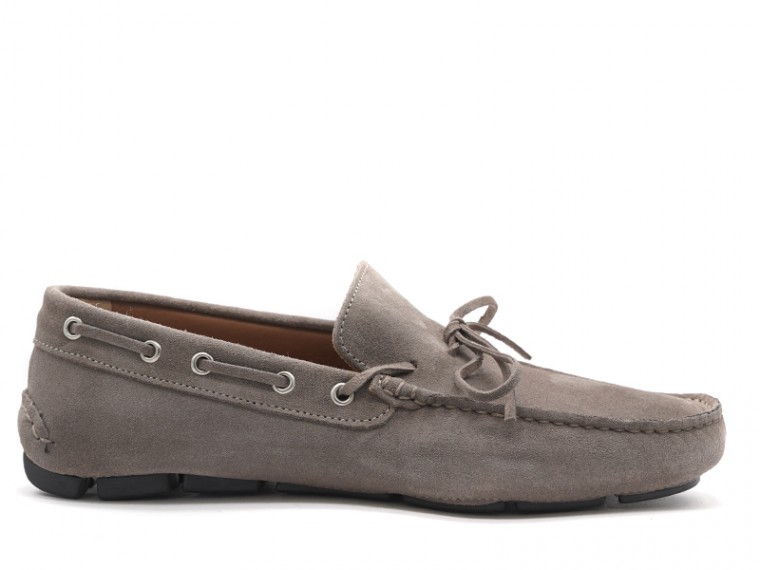 taupe men's moccasins