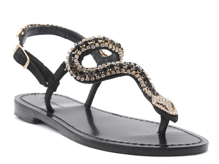 Sandali serpente nero