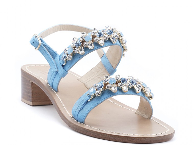 Pink jewel sandals Positano...
