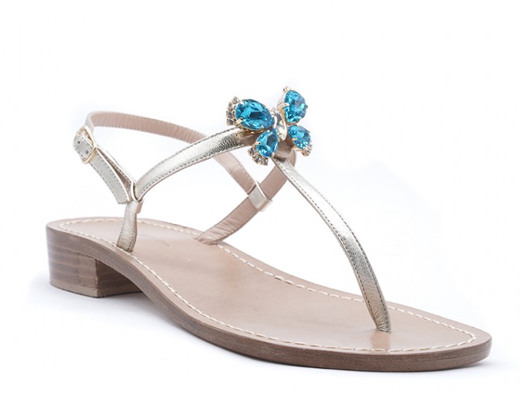 Alice - platinum flip flops...