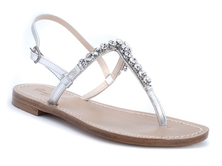 Carin - silver  jewel sandals