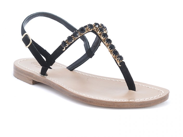 Carin - sandali gioiello neri