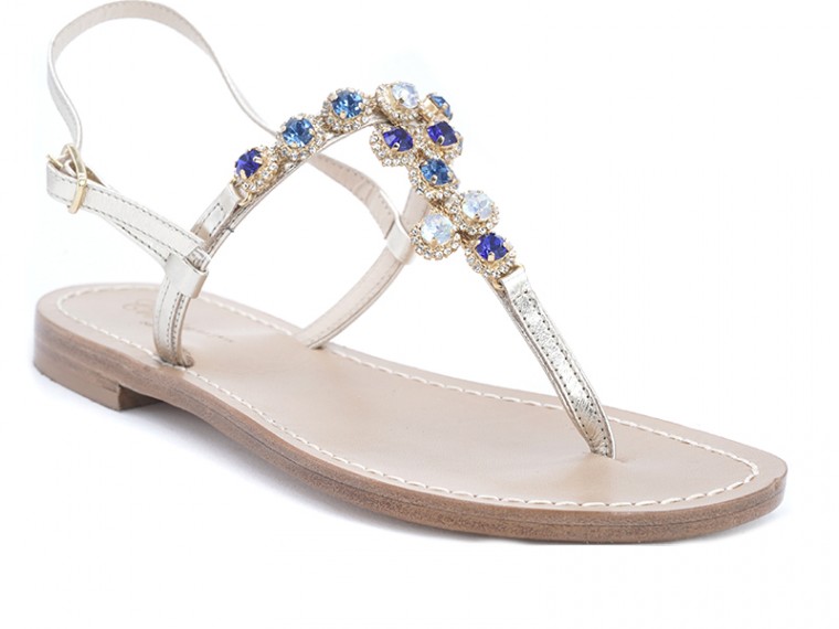 Grace sandali gioiello blu