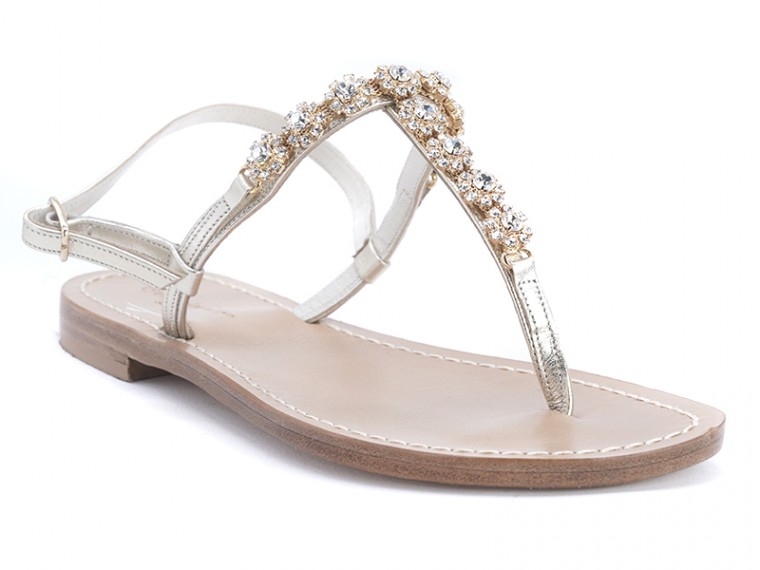 Platinum flower sandals