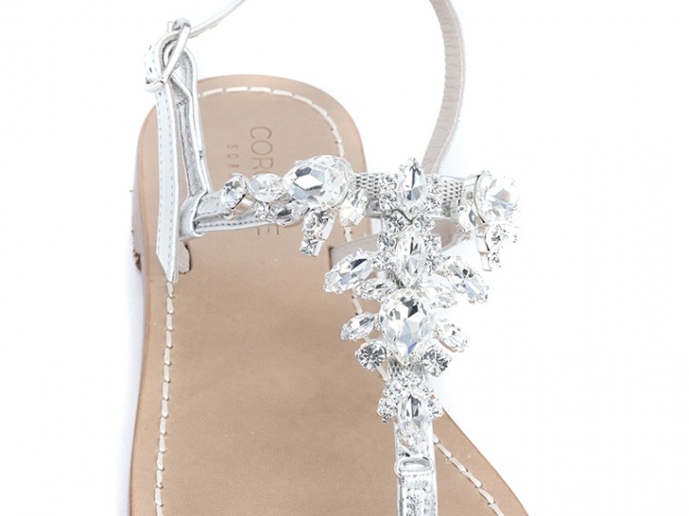 Tiva - silver jewel sandals