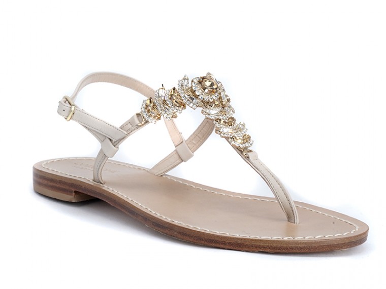 Tiva - gold jewel sandals