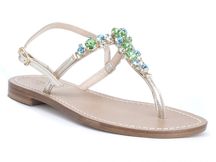 Diletta Gold jewel sandals