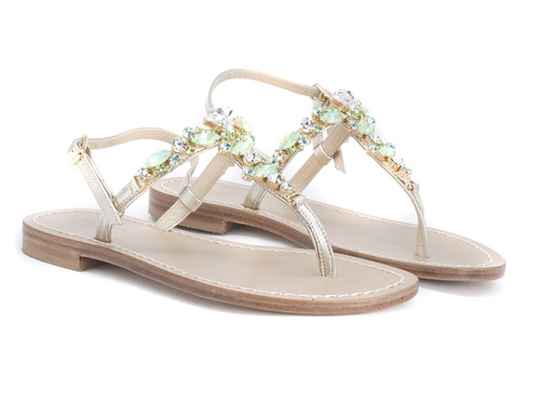 nosy sandali gioiello verde