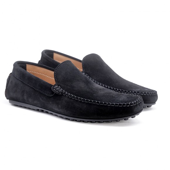 men's black suede moccasins