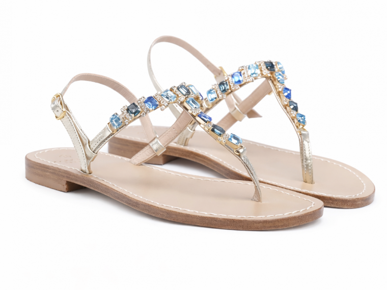 Emilia  sandali gioiello  blu